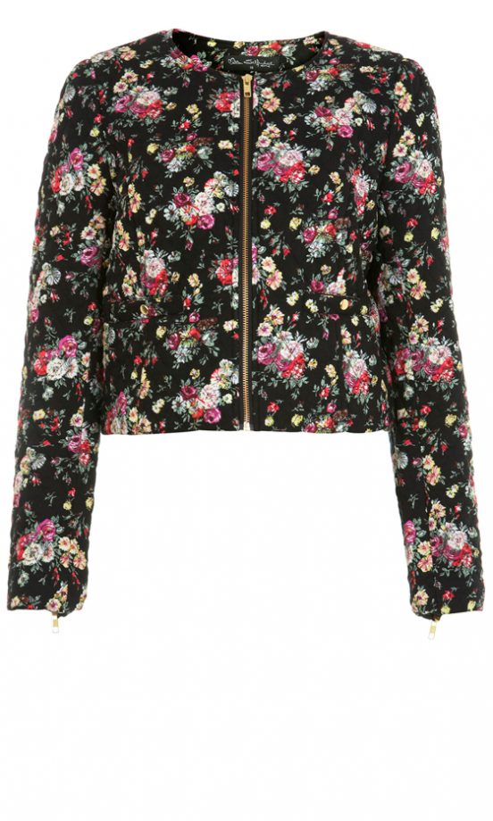 Miss Selfridge Floral Quilted Jacket, £49