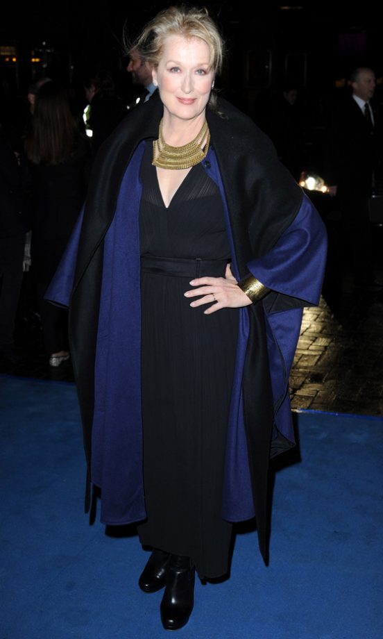 Meryl Streep Hit London In A Stella McCartney Cape For The Iron Lady Film Premiere, 2012