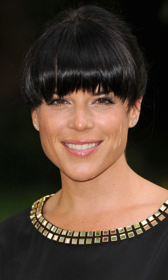 Neve Campbell Goes Super-Shiny With A Classic Fringe Hairstyle, 2010