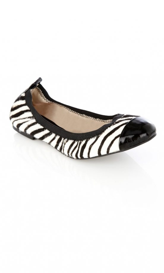 Oasis Zebra Ballerina Pumps, £35
