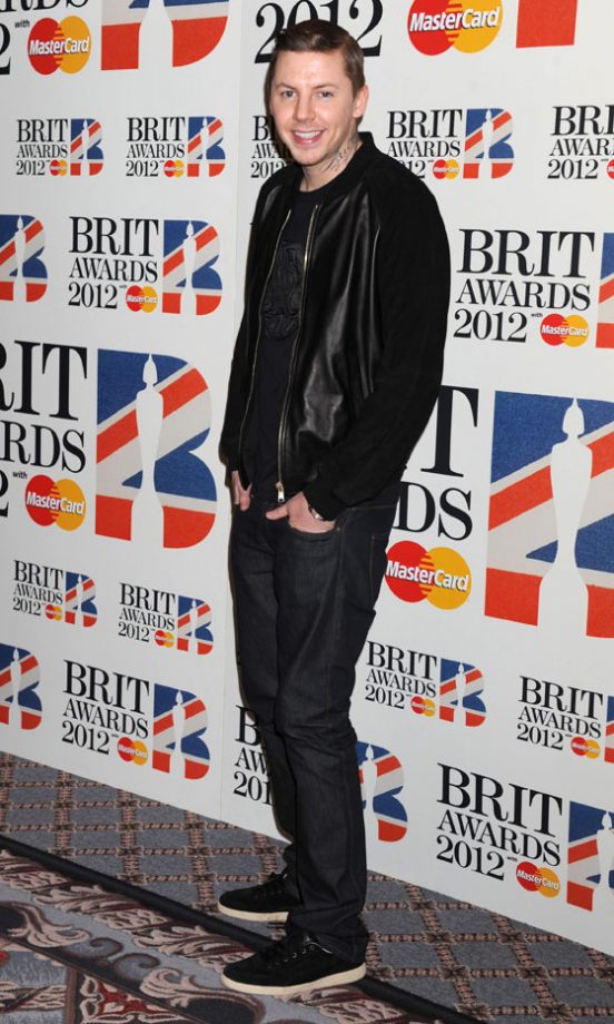 Professor Green At The Brit Awards Nominations Party 2012