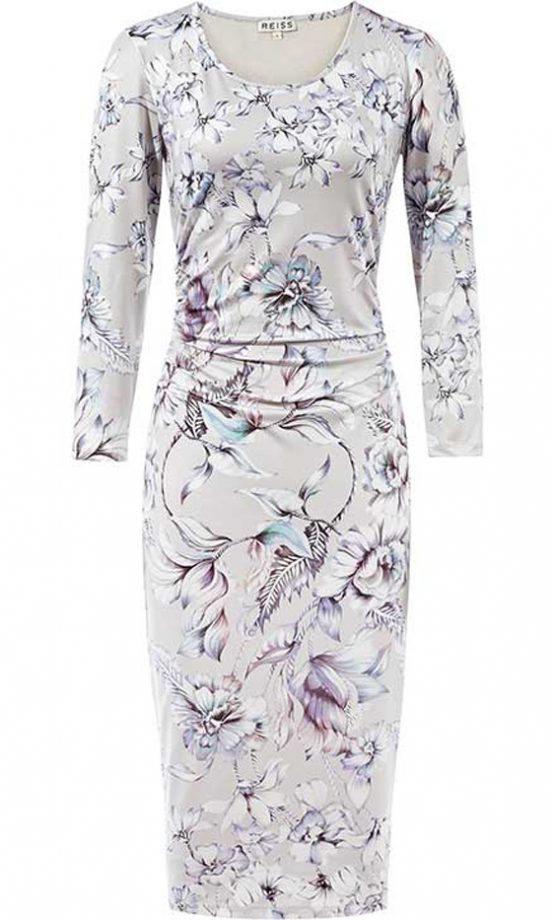 Reiss Floral Print Jersey Dress, £139