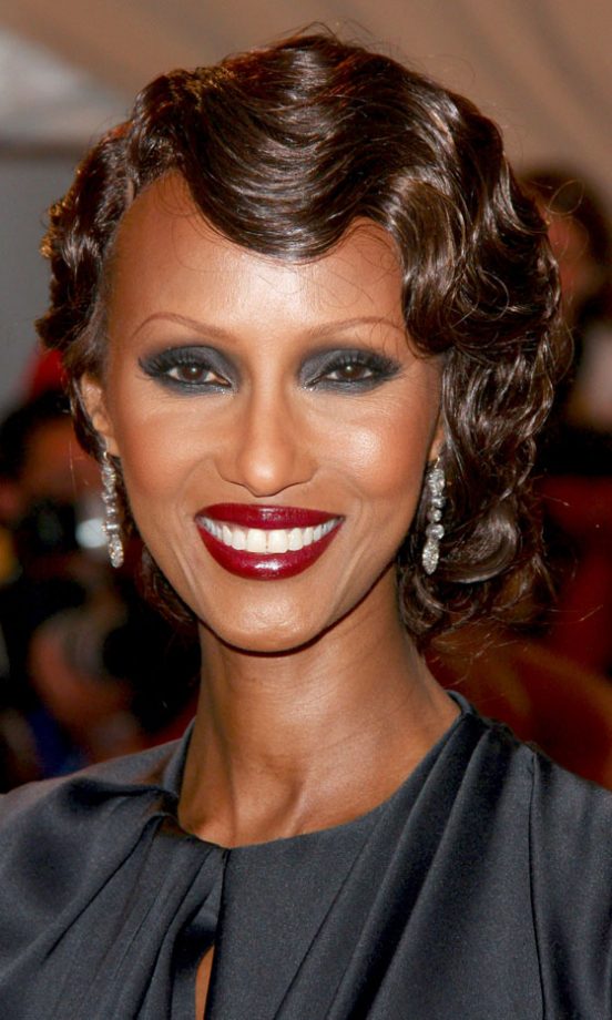 Iman's Super Glossy Dark Red Lipstick Is Perfect For A Retro Glamour Look, May 2010