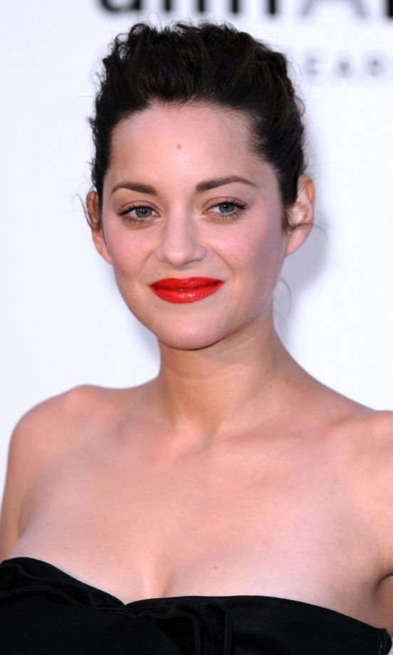 Marion Cotillard Keeps The Rest Of Her Make-Up Looking Barely There To Accentuate Her Red Lipstick, May 2010
