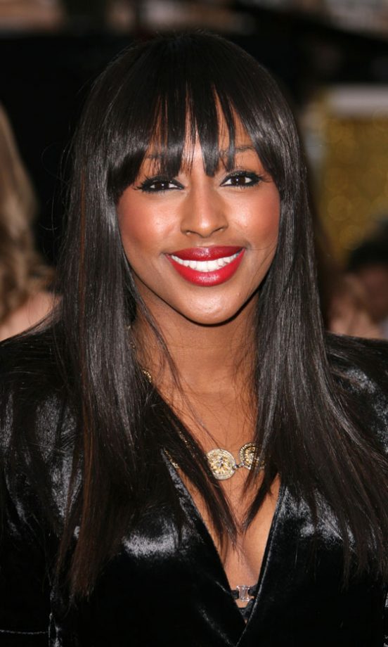 Alexandra Burke Glams Up Her Look With Red Lipstick, May 2010