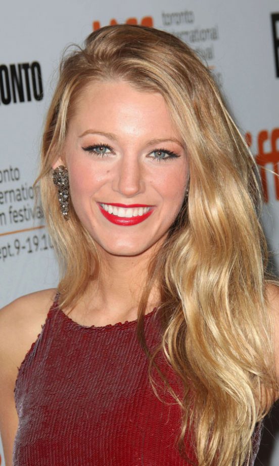 Blake Lively Keeps Her Red Lipstick Look From Looking Too Glam With A Tousled Hairstyle, September 2010