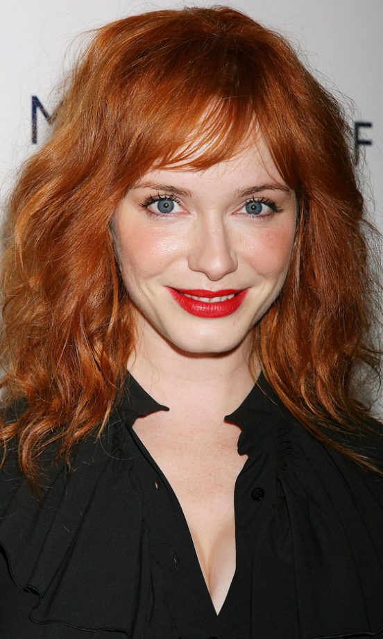 Mad Men Bombshell Christina Hendricks Works Red Lipstick With Flair, 2010