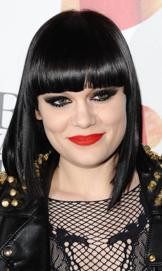 Jessie J's Signature Look: Poker Straight Hair, Red Lippy And Statement Eye Make-Up, January 2010
