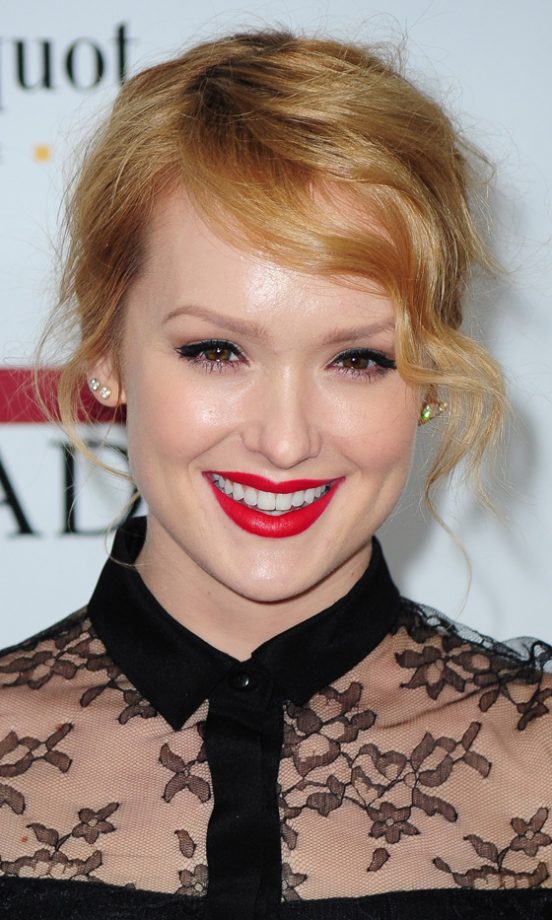 Kaylee DeFer Did The Gossip Girls Proud At The Iron Lady Premiere In New York Sporting Classic Red Lipstick And A Wavy Updo, 2011
