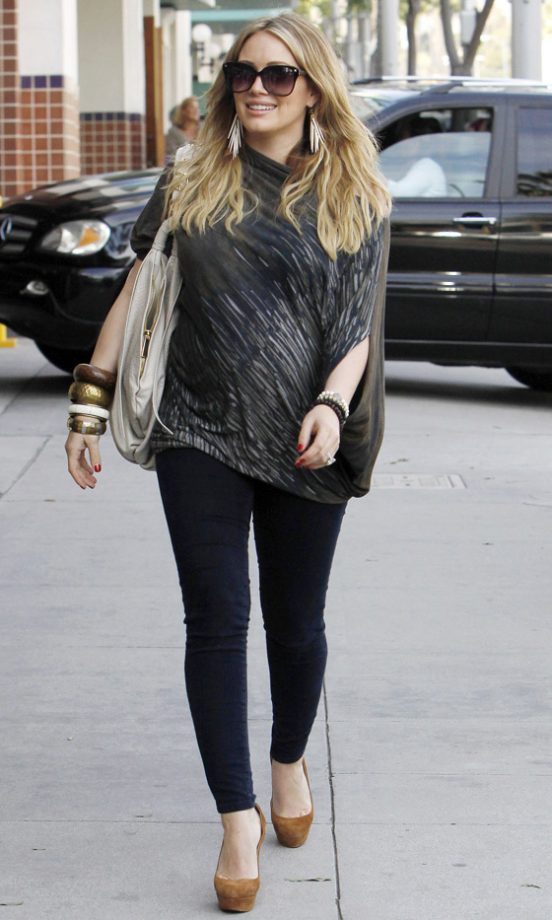 On The other Side Of Town Mum-To-Be Hilary Duff Rocked Killer Heels, 2012