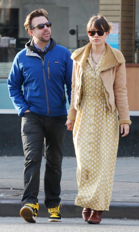 Olivia Wilde Worked Her Favourite Summer Maxi Dress Into Her Winter Wardrobe With Chunky Boots And A Leather Coat, 2011
