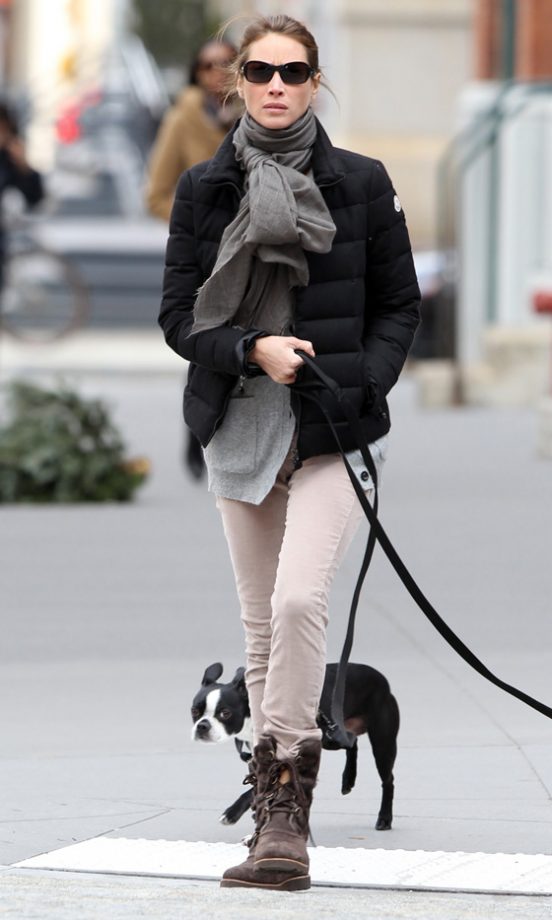 On The other Side of Town Christy Turlington Modelled The Perfect Dog Walking Outfit, 2012