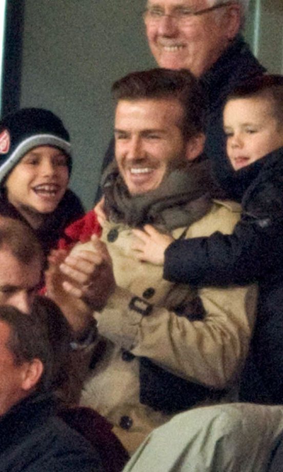 Another Day And Yet Another Football Match For David Beckham And His Boys To See - We Bet Posh Isn't Impressed