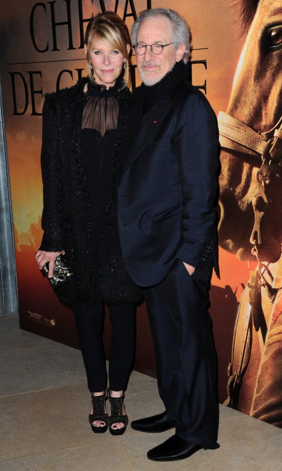 Steven Spielberg Watched His New Film With Kate Capshaw At The Paris Premiere, 2012