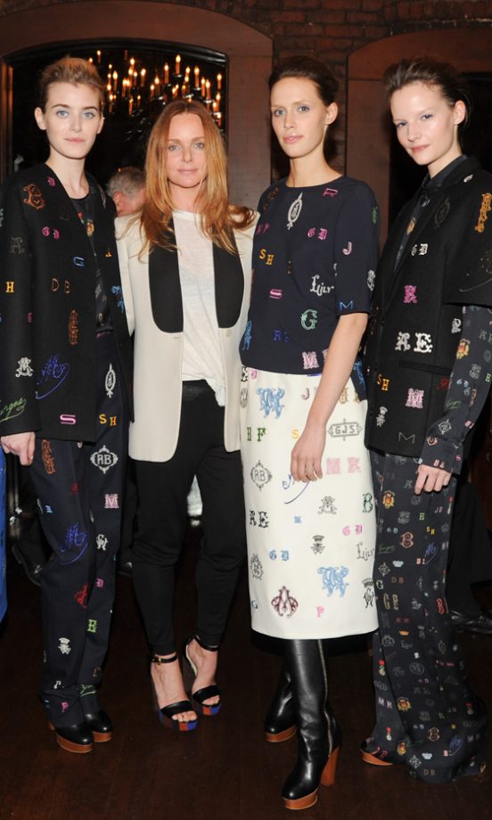 Stella McCartney Posed With Her Stunning Models At Her Autumn 2012 Fashion Collection Presentation, 2012