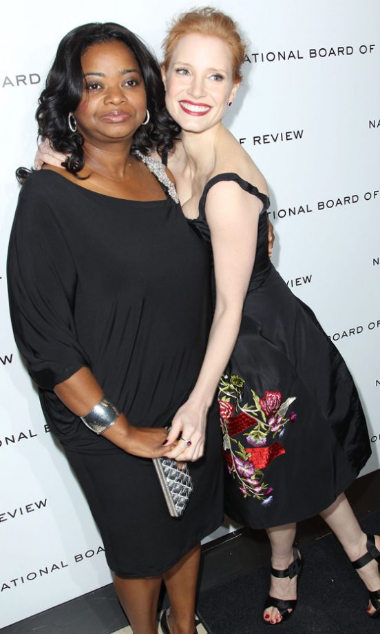 Octavia Spencer And Jessica Chastain Posed At The National Board Of Review Awards Gala 2012