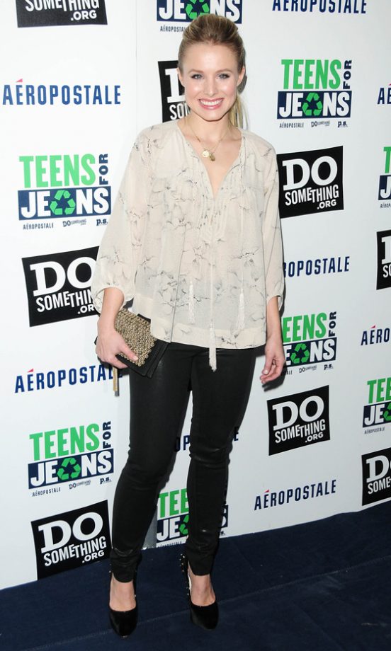 Kristen Bell Really Does Know How To Do Off-Duty Cool - We Love Her Leather Legs, 2012