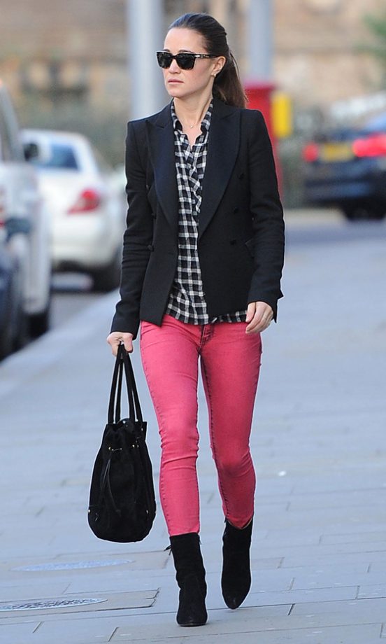 Pippa Middleton In Superdry Jeans Out In London, 2012