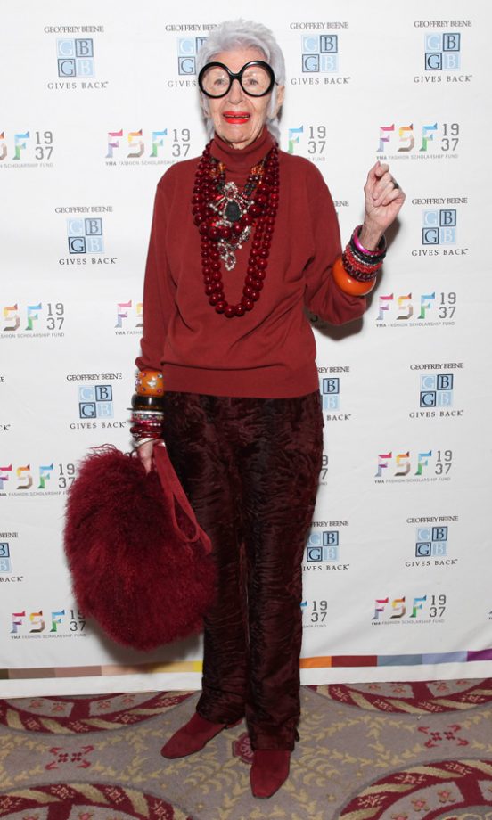 Fashion Icon Iris Apfel Worked Her Eclectic Style At The Geoffrey Beene National Scholarship Awards 2012