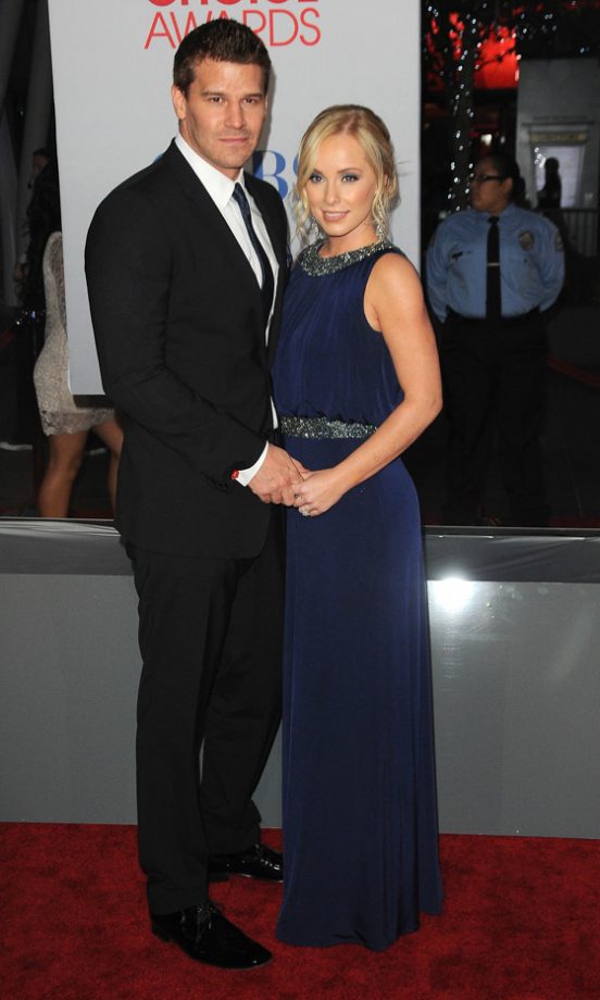 David Boreanaz And Cuddled Up To Jaime Bergman At The People's Choice Awards 2012