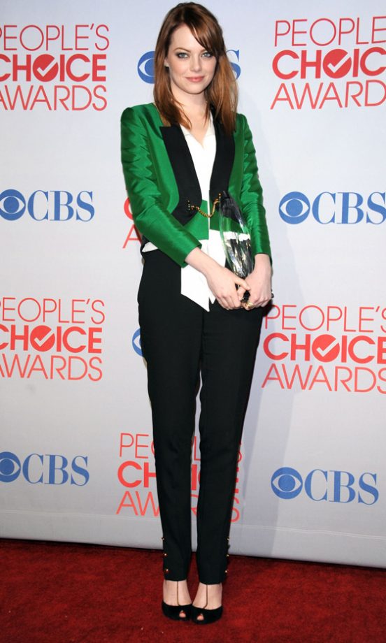 Emma Stone Looked Effortlessly Cool At The People's Choice Awards 2012