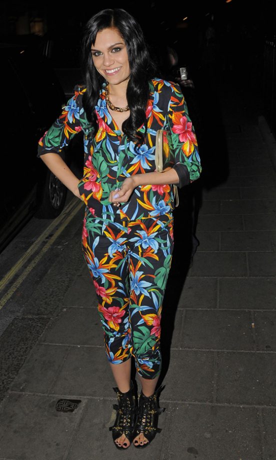 Jessie J Worked Head-To-Toe Tropical Print In London, 2012