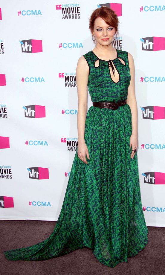 Emma Stone Wore Jason Wu To The Critics Choice Movie Awards 2012