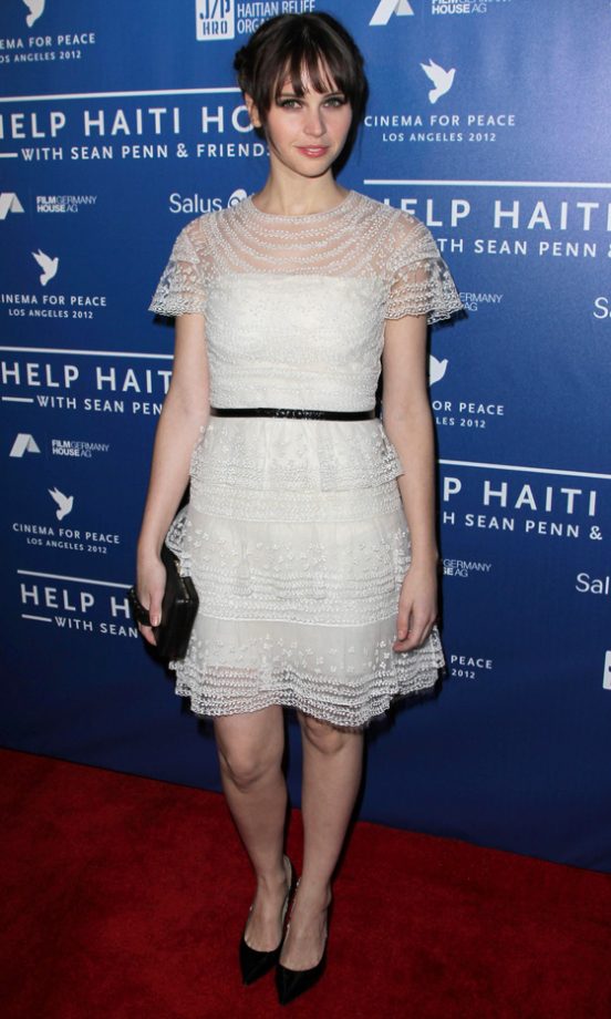 Felicity Jones Rocked Valentino At A Charity Bash In LA, 2012