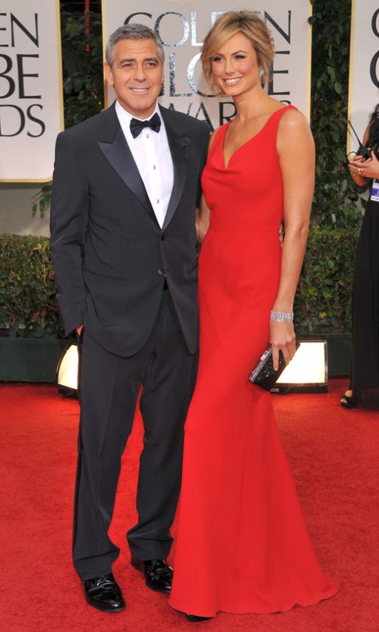George Clooney And Stacy Keibler At The Golden Globes 2012