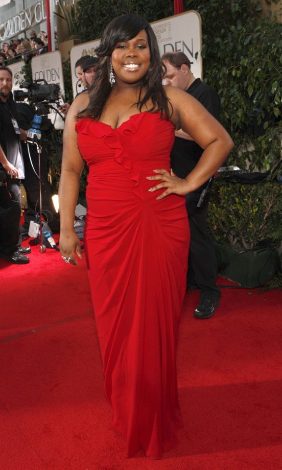 Amber Riley At The Golden Globes 2012