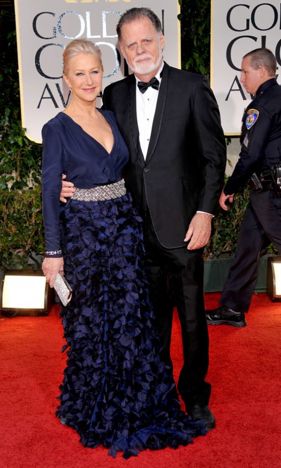 Helen Mirren And Taylor Hackford At The Golden Globes 2012
