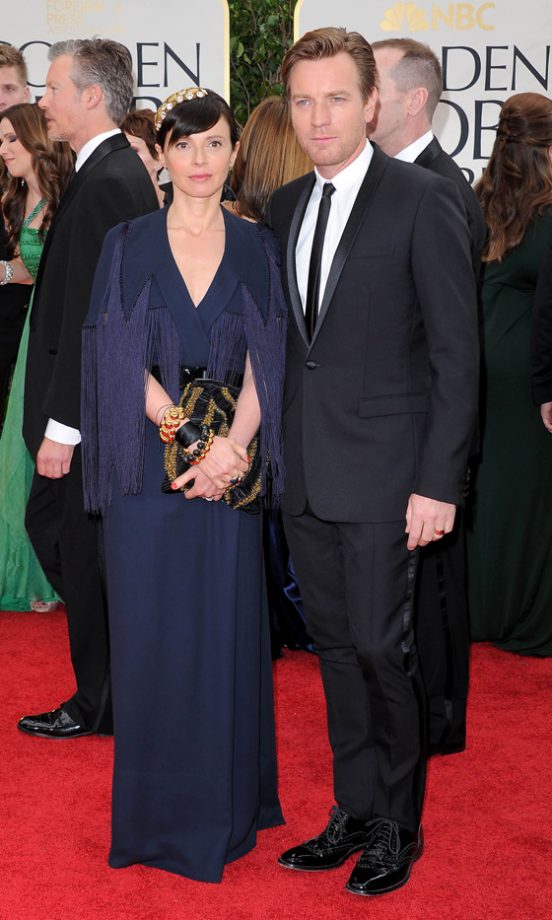 Eve Mavrakis And Ewan McGregor At The Golden Globes 2012