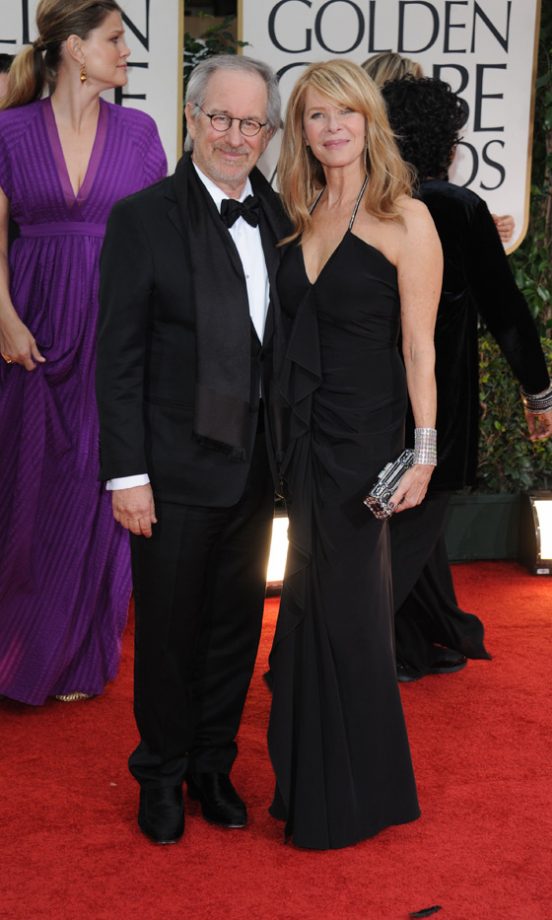 Steven Spielberg And Kate Capshaw At The Golden Globes 2012