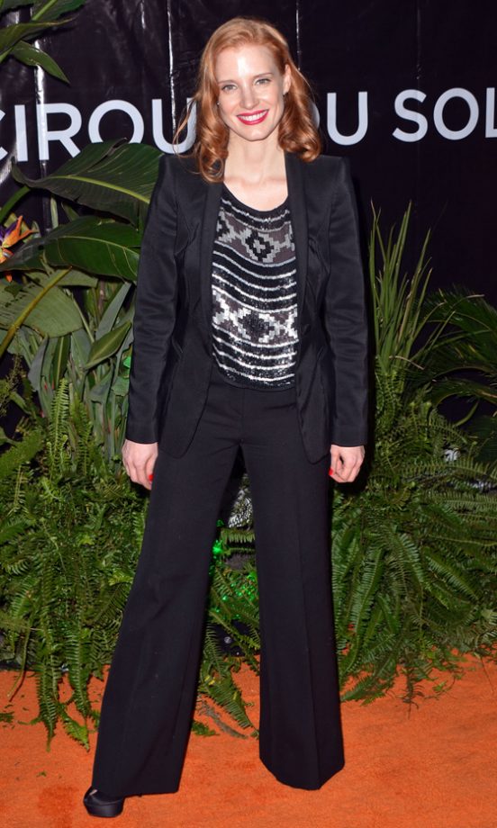 Jessica Chastain At The Cirque Du Soleil Opening Night In LA, 2012
