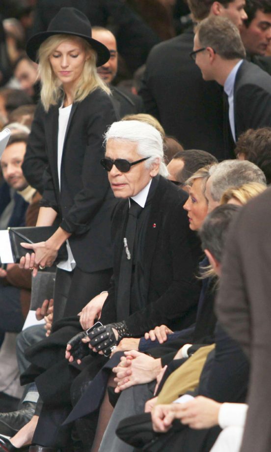 Karl Lagerfeld Hit The Front Row At The Dior Pret-A-Porter Fashion Show SS12