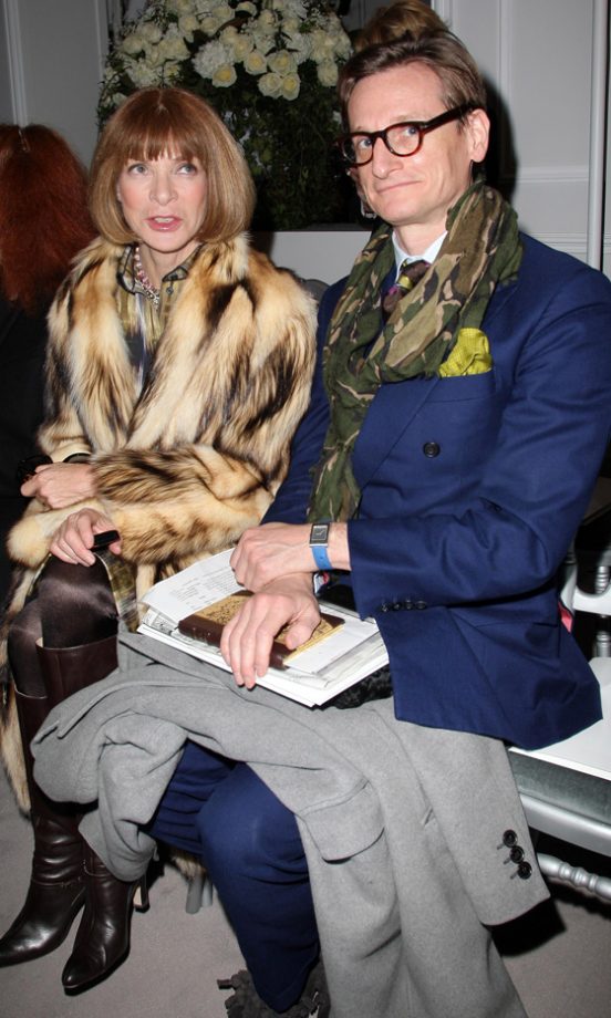 Anna Wintour And Hamish Bowles Sat Front Row At The Dior Haute Couture Fashion Show SS12