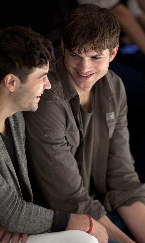 Ashton Kutcher Watched From The Front Row At The Colcci Show At Sao Paulo Fashion Week, 2012