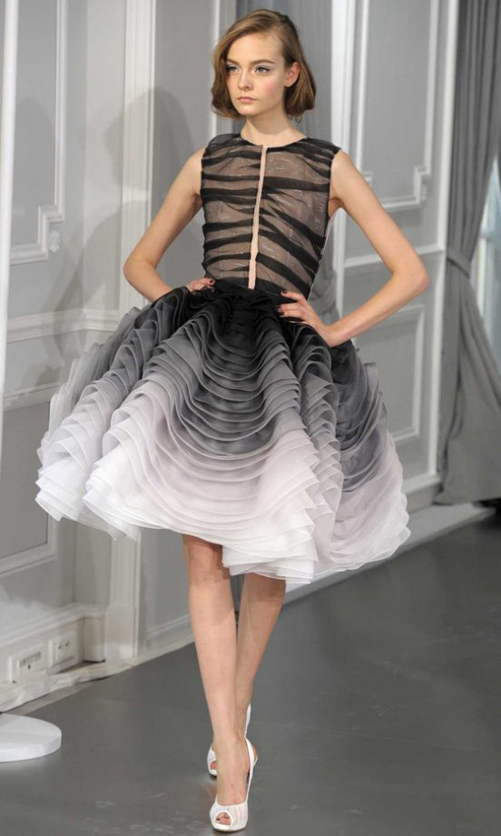 A Model Stormed The Runway At The Dior Haute Couture Fashion Show SS12