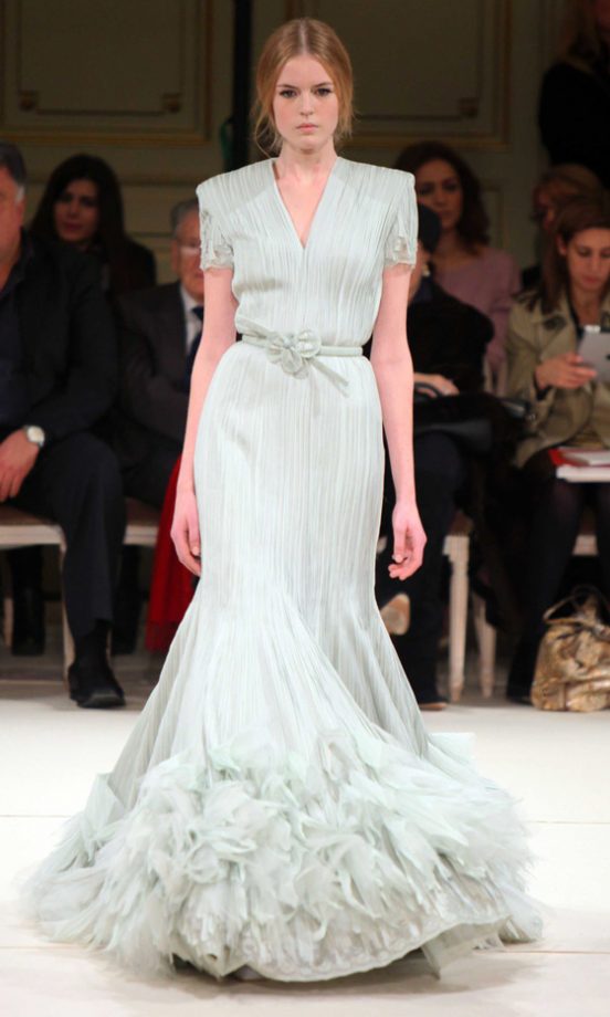 A Model Hits The Catwalk At The Georges Hobeika Haute Couture Fashion Show SS12