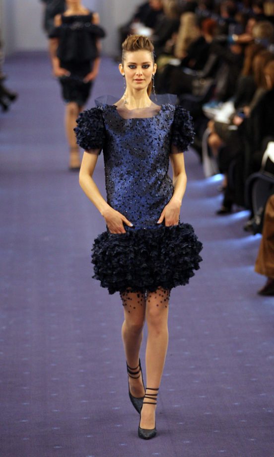 A Model On The Catwalk At Chanel's Haute Couture Fashion Show SS12