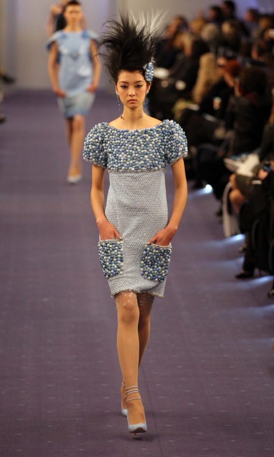 A Model On The Catwalk At The Chanel Haute Couture Fashion Show SS12