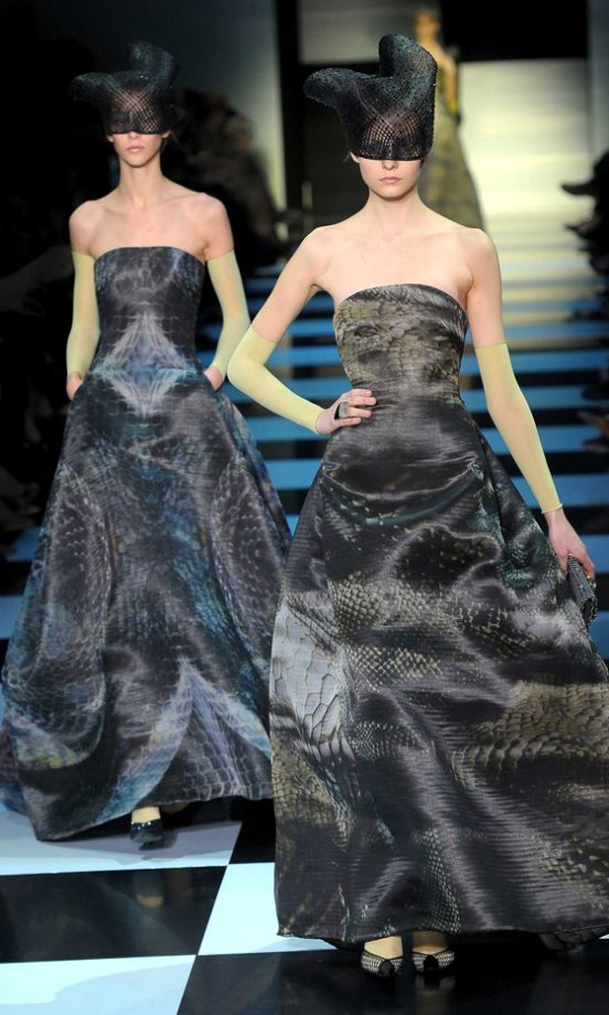 Models On The Runway At The Giorgio Armani Haute Couture Fashion Show SS12