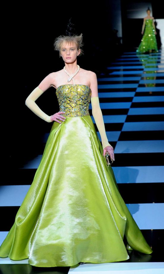 A Model At The Giorgio Armani Haute Couture Fashion Show SS12