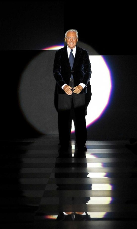 Giorgio Armani Hit The Catwalk At The Haute Couture Fashion Show SS12