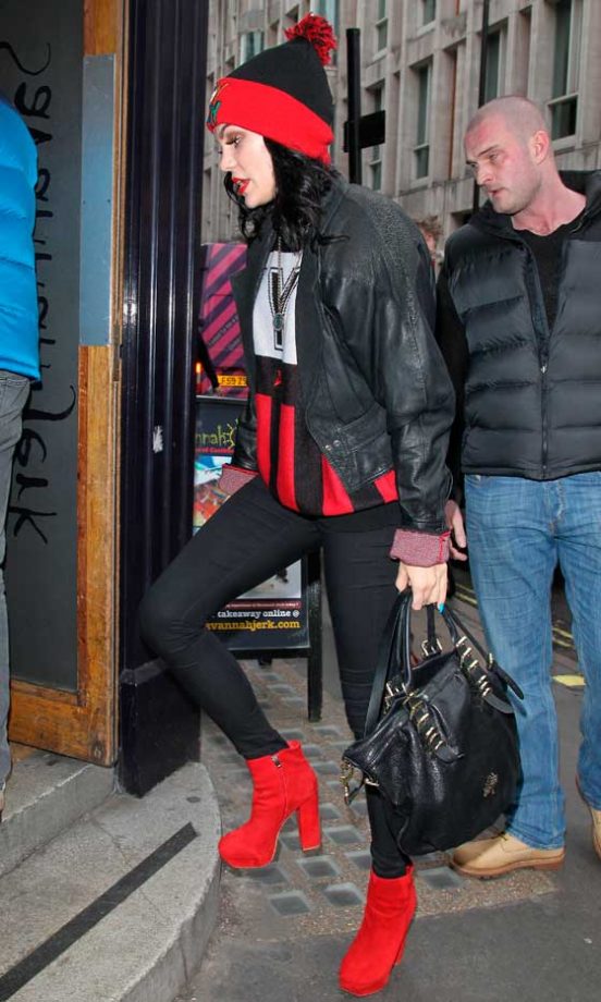 Jessie J Accessorising To The Max Out And About In London, 2012