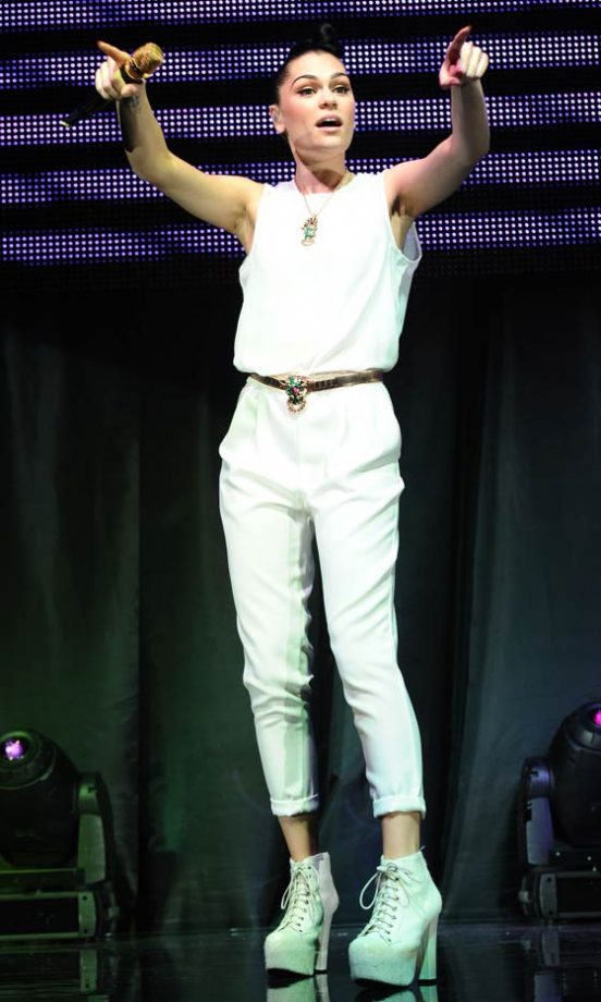 Jessie J All In White For The Sony Radio Academy Awards, 2012