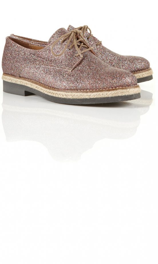 Topshop Glitter Lace Up Shoes, £60