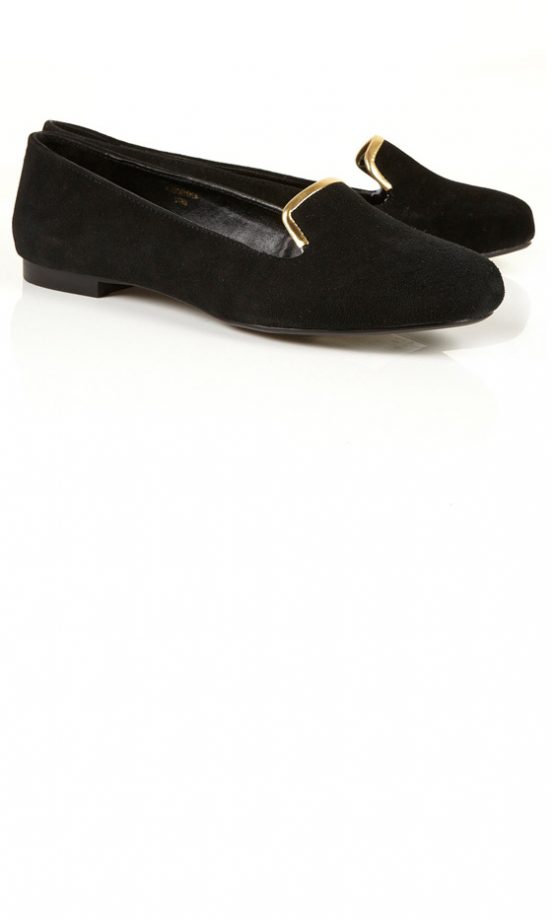 Topshop Metallic Trim Slipper Shoe, £30