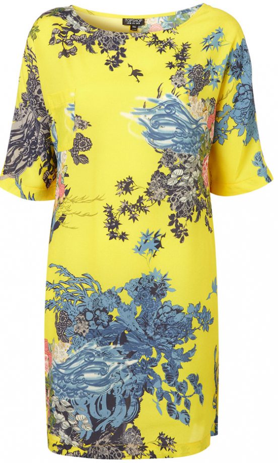 Topshop Lemon Lotus T-Shirt Dress, £50