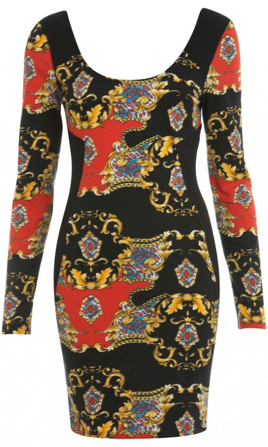 Miss Selfridge Chain Print Panel Dress, £35